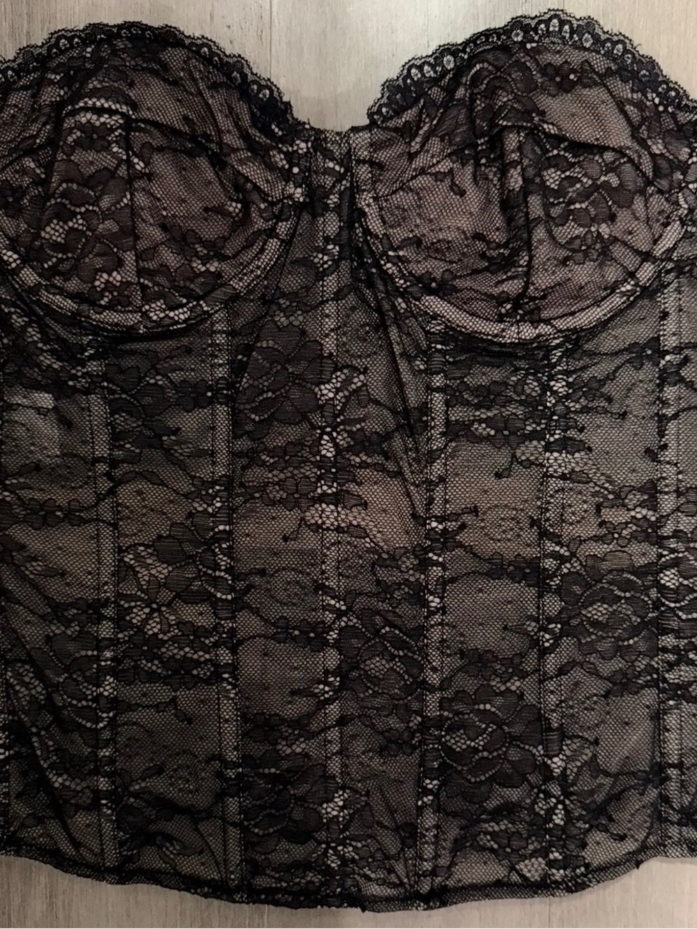 White Fox Boutique Black Lace Bustier